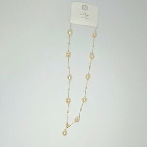 Cream Pearl Necklace Stainless Steel